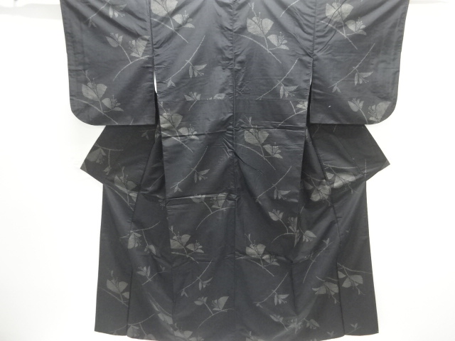 JAPANESE KIMONO / TSUMUGI / WOVEN BRANCH FLOWER